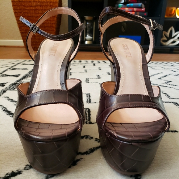 SCHUTZ- Dilene Platform Wedge Sandals- NIB (Never Worn) - Picture 4 of 9